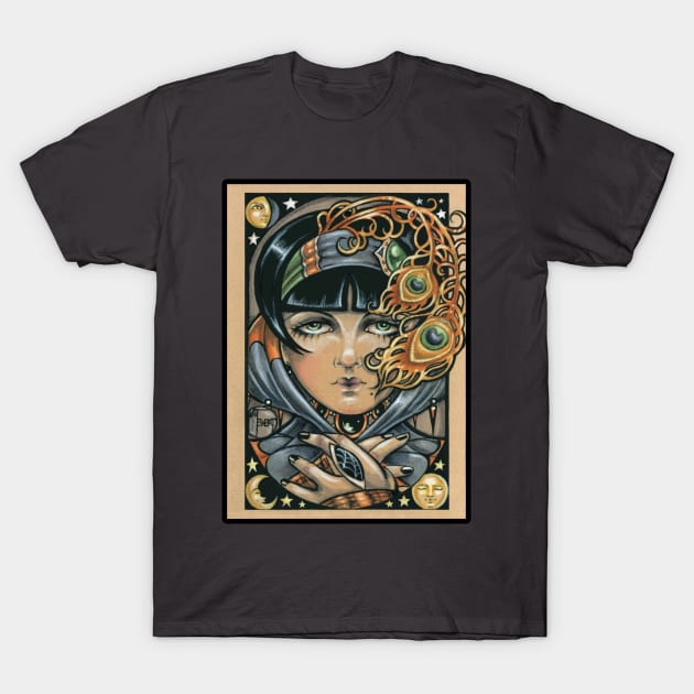 Halloween Queen with Sun and Moon T-Shirt by Nat Ewert Art